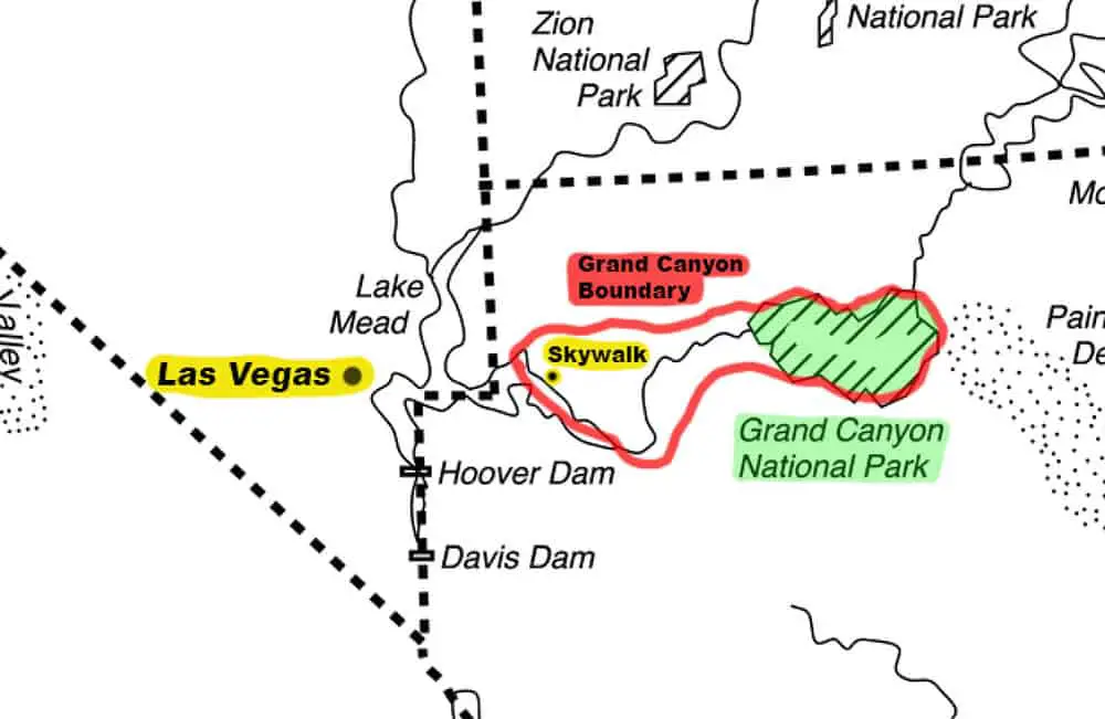 ¿Está el Gran Cañón en Las Vegas, Nevada?