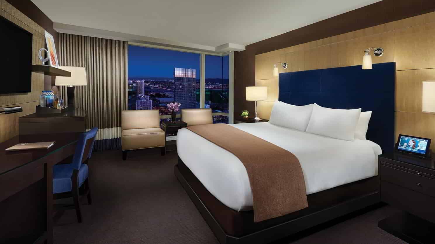 Habitaciones, restaurantes, espectáculos y piscina en el Aria Hotel Las Vegas