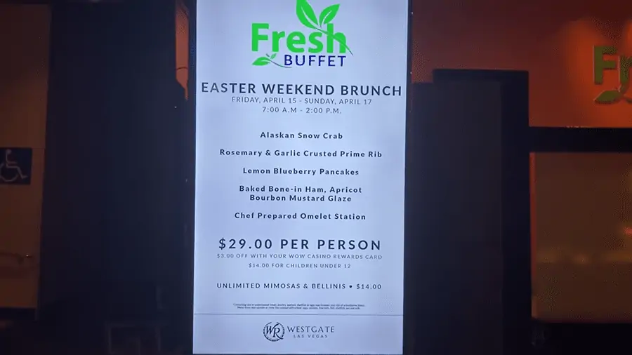 Westgate Buffet: menú y precios de buffet frescos