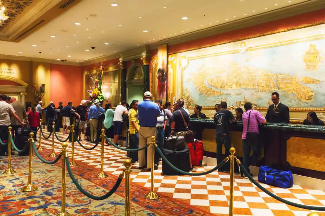 Horarios de entrada y salida de hoteles de Las Vegas