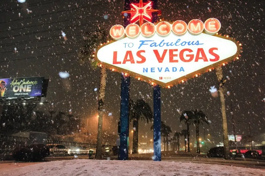 Nieve en Las Vegas... ¡quizás te sorprendas!