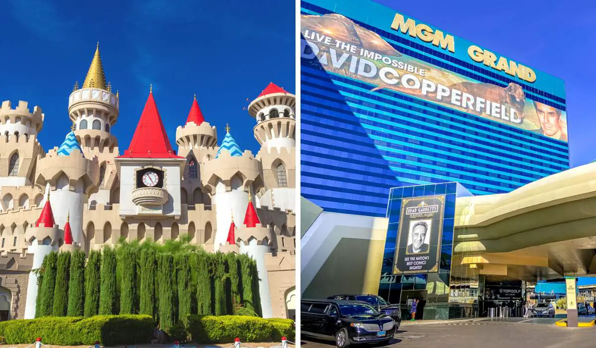 ¿Cuánto dura el camino desde Excalibur hasta el MGM Grand? (Distancia y mapa)