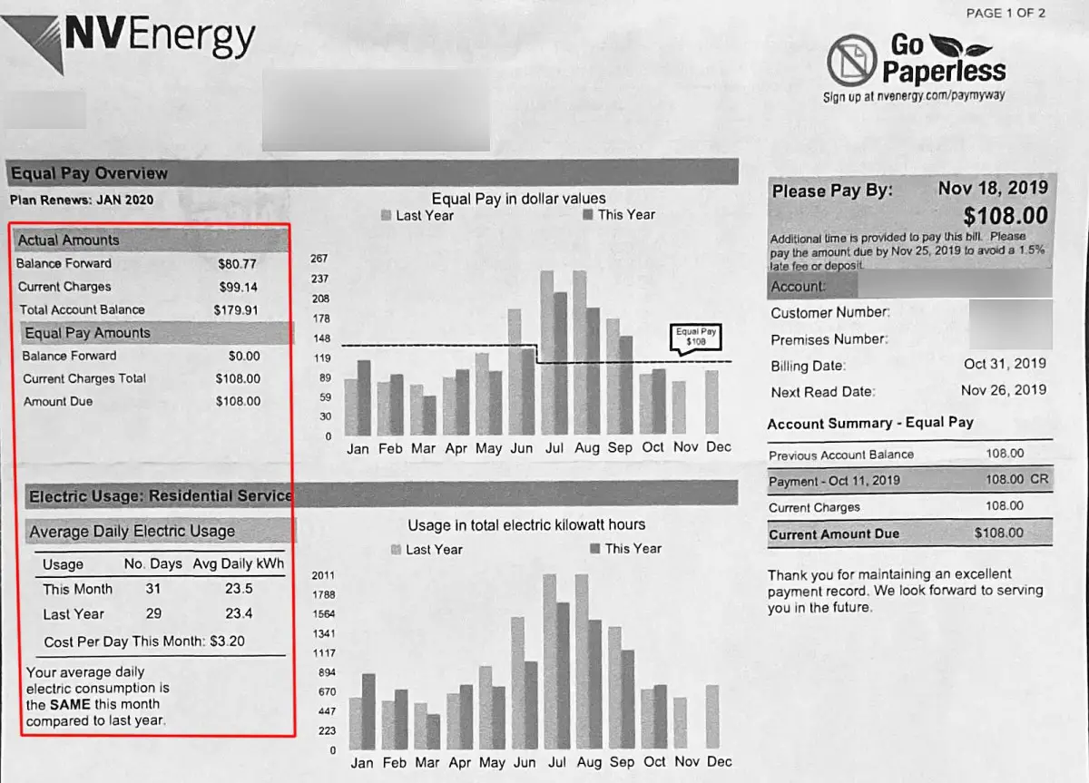 La factura eléctrica promedio en Las Vegas (Comparta mis facturas de energía) La factura eléctrica promedio en Las Vegas (Comparta mis facturas de energía)