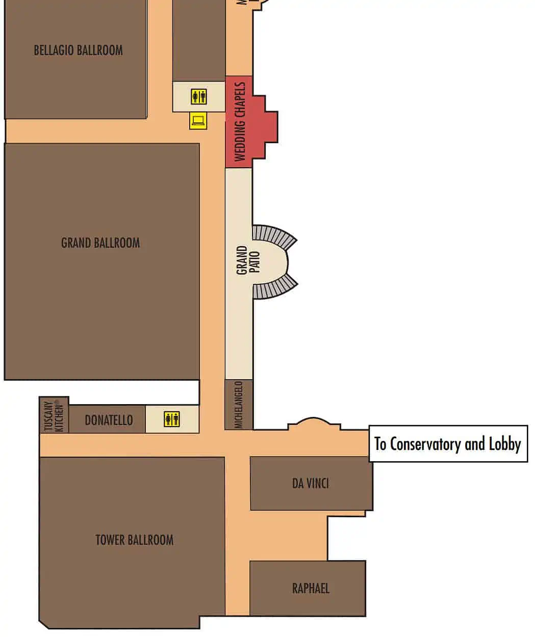 Mapa del hotel Bellagio