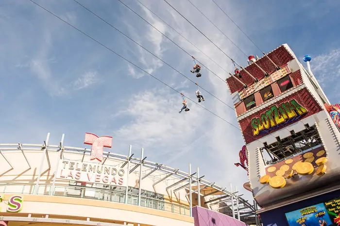 Las mejores tirolinas en Las Vegas: opciones en Strip y Fremont Street