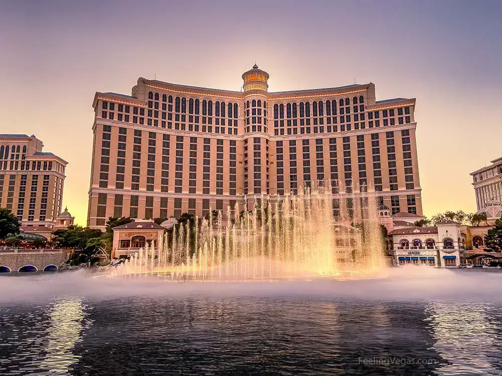 Costo de alojarse en el Bellagio de Las Vegas (de menor a mayor)