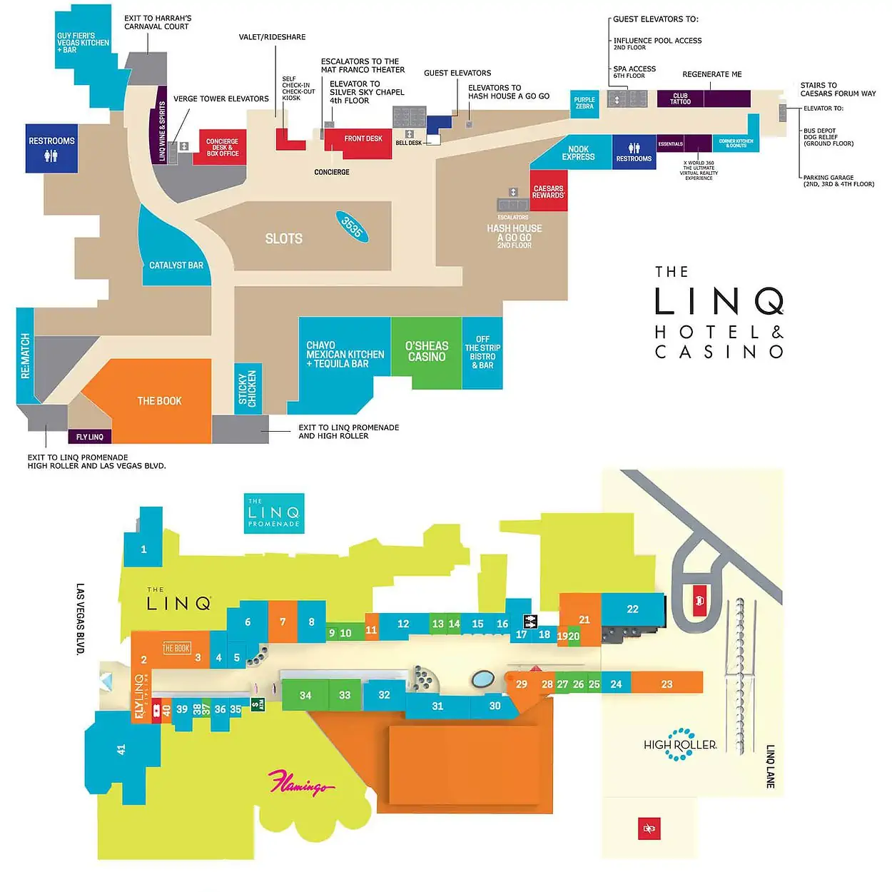 La tarjeta de hotel Linq