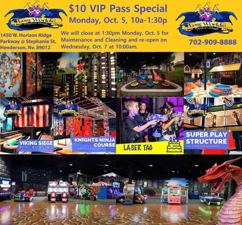 Los 9 mejores parques infantiles cubiertos en Las Vegas: edad, atracciones