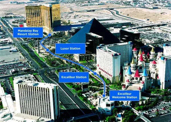 Tranvía gratuito de Mandalay Bay: estaciones y horarios