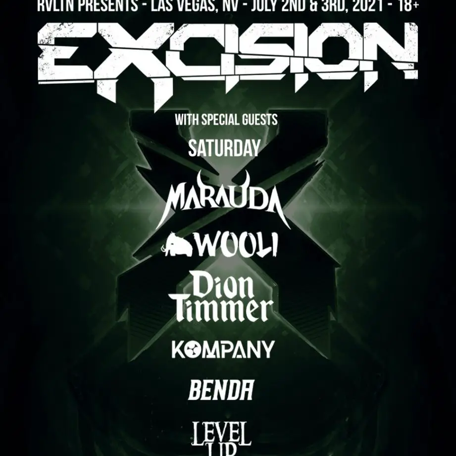 Programación de Excision del 3 de julio - Centro de eventos del centro de Las Vegas
