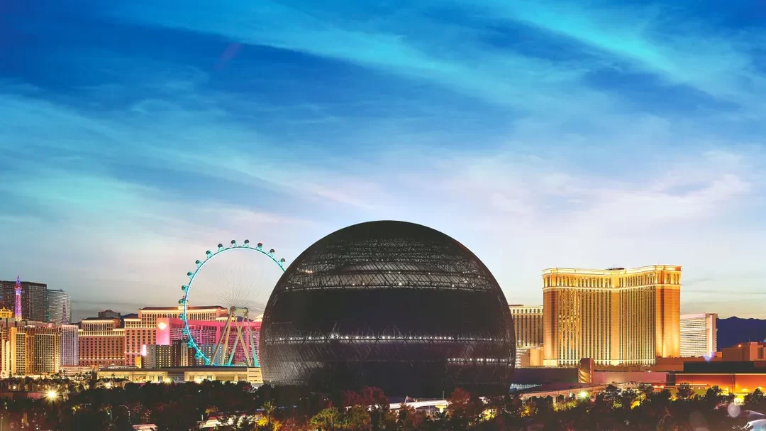 La esfera MSG de 2.300 millones de dólares ilumina Las Vegas |