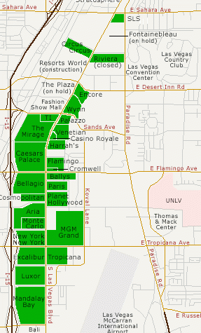 Casinos de Las Vegas - Mapa, descripciones, reservas